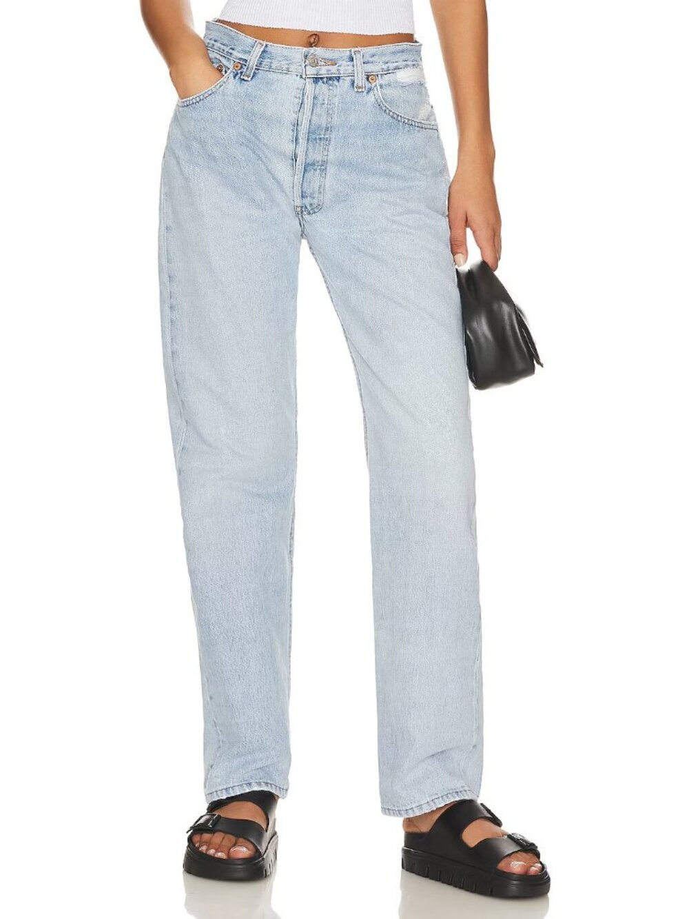 aligrace Brigette Baggy Customs Jeans Light Blue